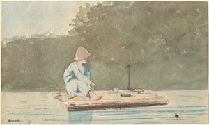 Niño en una balsa de Winslow Homer