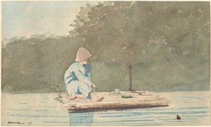Niño en una balsa de Winslow Homer