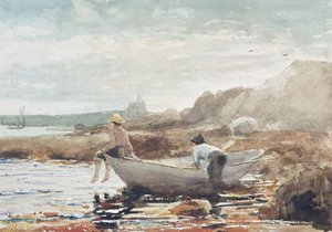 Niños en la playa de Winslow Homer