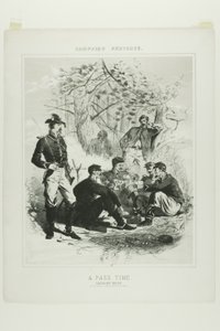 Bocetos de campaña: A Pass Time - Descanso de la Caballería de Winslow Homer