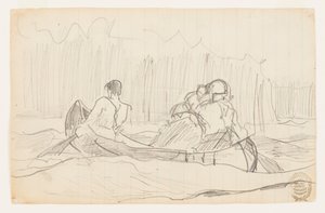 Canoa con tres hombres de Winslow Homer