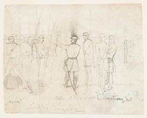 El Coronel Dwight inspeccionando su regimiento de Winslow Homer