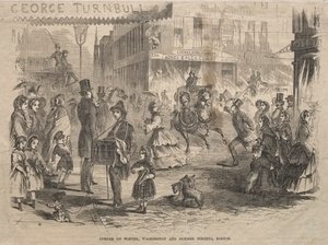 Esquina de Winter, Washington y Summer Streets, Boston, 1857