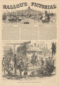 Esquina de las calles Winter, Washington y Summer, Boston, de Ballou de Winslow Homer