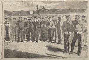 Tripulación de la corbeta de vapor estadounidense «Colorado», embarcada en Boston, junio de 1861 de Winslow Homer