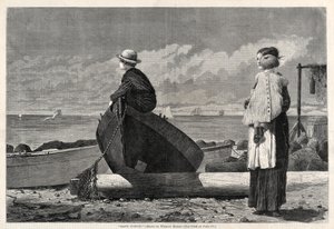 ¡Papá viene!, 1873 de Winslow Homer