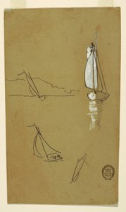 Dibujo, Cuatro bocetos de balandros, 1880
