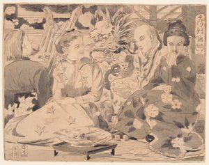 Dibujo, Fiesta Internacional del Té, ca. 1867 de Winslow Homer