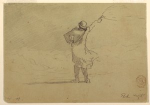 Dibujo, "Luz roja", probablemente 1883