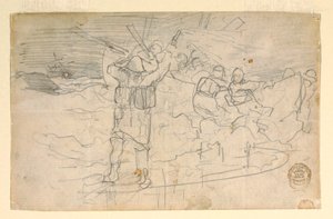 Dibujo, Luz roja, probablemente 1883 de Winslow Homer
