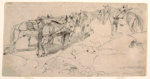 Dibujo, Estudio para "Mount Washington" y "The Summit of Mt. Washington", 1869 de Winslow Homer