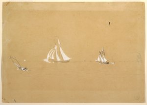 Dibujo, Dos Goletas, 1880 de Winslow Homer