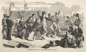 Llegada de emigrantes al Muelle de la Constitución, Boston, 1857 de Winslow Homer