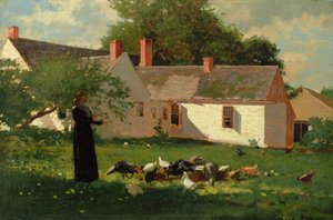 Escena en la granja de Winslow Homer