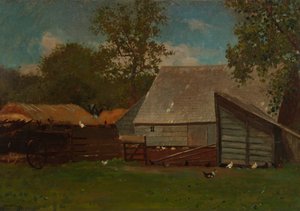 Corral con patos y gallinas de Winslow Homer