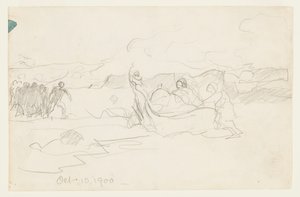 Pescadores varando una doris de Winslow Homer