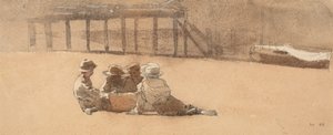 Cuatro Niños en la Playa, 1873 de Winslow Homer