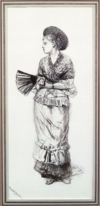 Chica con Abanico de Winslow Homer
