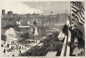 Gran reunión de Sumter en Union Square, Nueva York, 11 de abril de 1863, 1863 de Winslow Homer