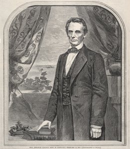 El honorable Abraham Lincoln, nacido en Kentucky el 12 de febrero de 1809