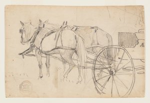 Caballos y carro (La excursión de picnic) de Winslow Homer