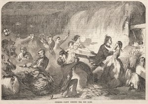 Fiesta de desgranado encontrando las mazorcas rojas, 1857 de Winslow Homer