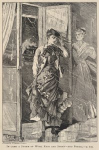 Se levantó una tormenta de viento, lluvia y espuma - y Portia, de The Galaxy, diciembre de 1869 de Winslow Homer