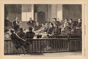 Jurados escuchando al abogado, Tribunal Supremo, New City Hall, Nueva York, de Harper