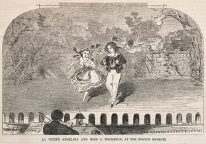 La pequeña Angelina y la Srta. C. Thompson, en el Museo de Boston, 1859 de Winslow Homer