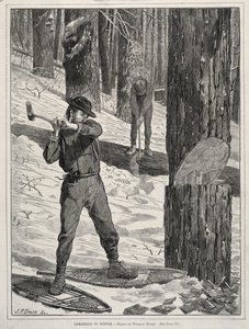 Explotación forestal en invierno, 1871