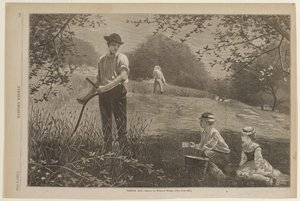 Haciendo heno de Winslow Homer
