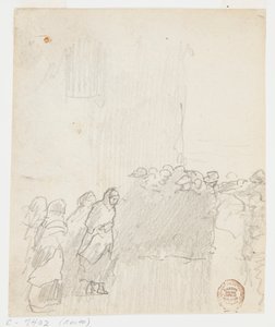 Hombres y mujeres mirando al mar, Cullercoats, Inglaterra de Winslow Homer