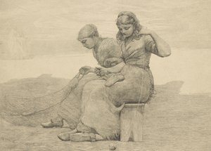 Remendando las lágrimas, 1888, probablemente impreso c.1940 de Winslow Homer