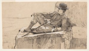 Montañista descansando de Winslow Homer