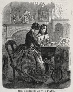 La Sra. Otcheson en el piano, 1860 de Winslow Homer