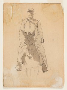 Oficial y cabeza de un caballo de Winslow Homer
