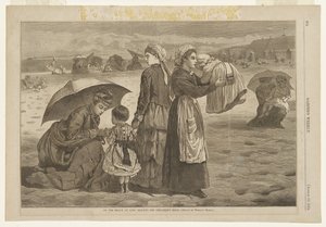 En la playa de Long Branch - La hora de los niños de Winslow Homer