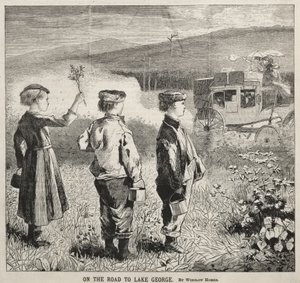 En el camino al lago George de Winslow Homer