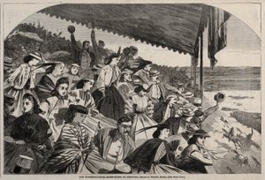 Nuestros lugares de riego - Carreras de caballos en Saratoga, 1865 de Winslow Homer