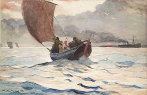 Barcos pesqueros que regresan de Winslow Homer