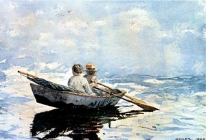 Remando el Barco, 1880 de Winslow Homer