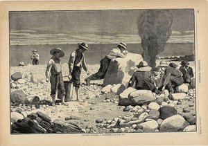 Bocetos de la costa: almejas al horno de Winslow Homer