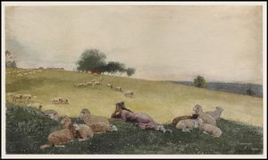 Pastora de la granja Houghton, 1878 de Winslow Homer