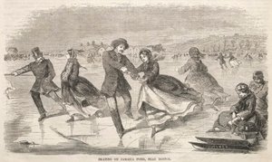 Patinaje en Jamaica Pond, cerca de Boston de Winslow Homer