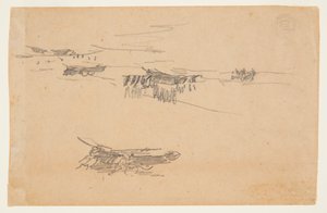 Bocetos de dories en carruajes de Winslow Homer