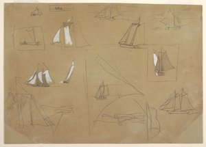 Bocetos de barcos de vela de Winslow Homer