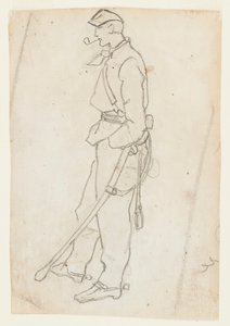 Soldado con espada y pipa de Winslow Homer