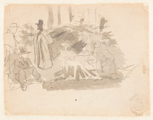 Soldados acampando de Winslow Homer
