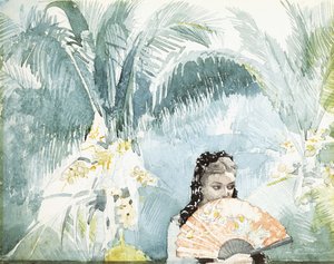 Chica española con abanico, 1885 de Winslow Homer
