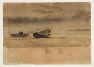 Vista de popa de dos botes de remos, Inglaterra de Winslow Homer